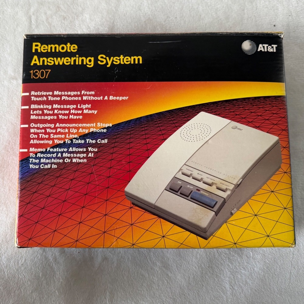AT&T Remote Answering System 1307 Vintage Landline Telephone Answering Machine